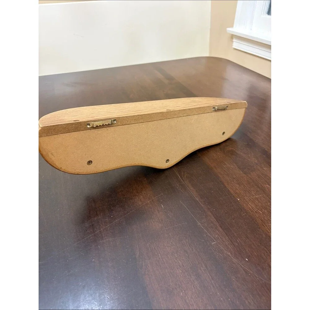 Wall Shelf with Three Pegs - Light Oak
